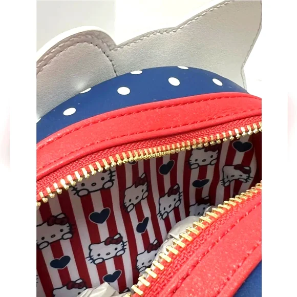New Hello Kitty Patriotic Loungefly Mini Backpack - Picture 3 of 4